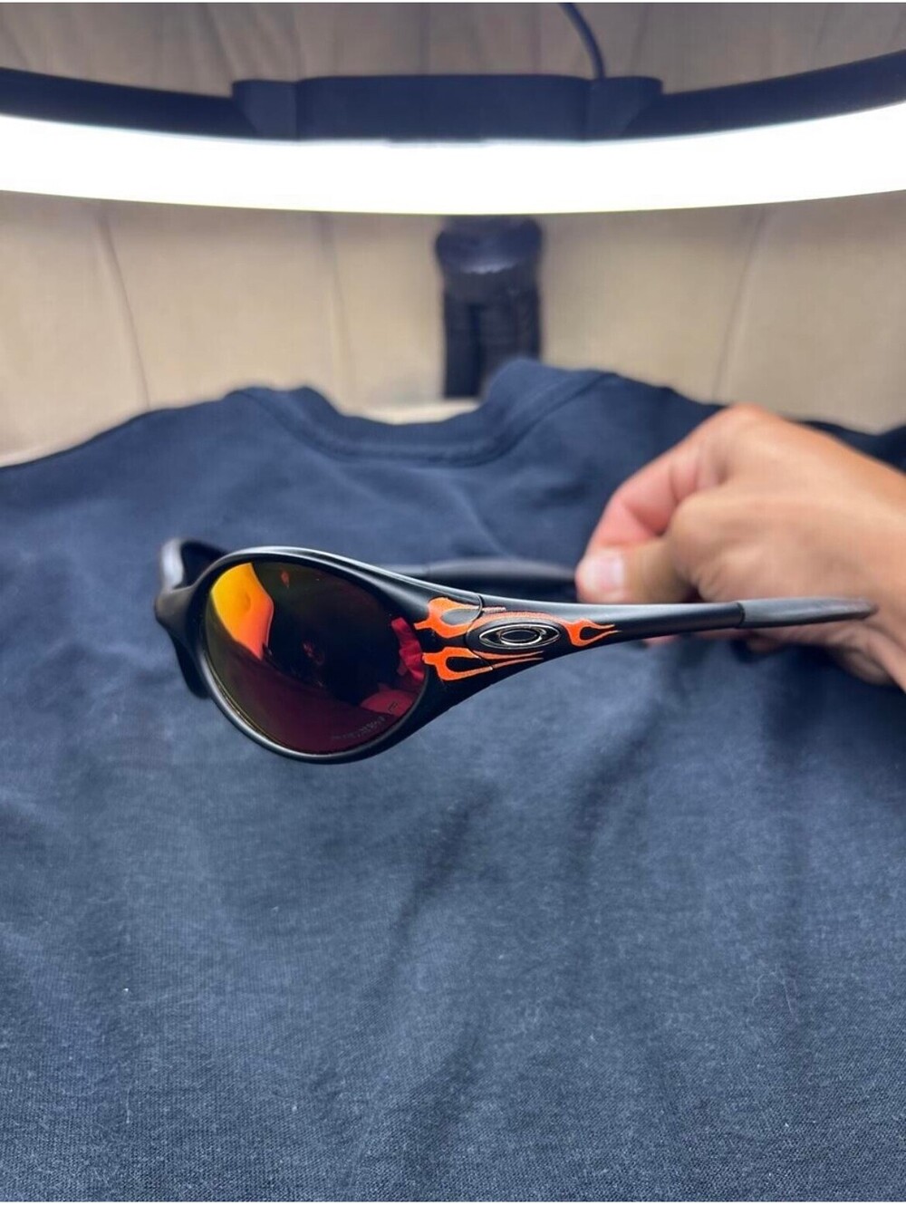 Red Flame Reflective Sunglasses